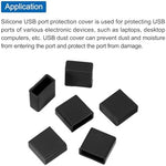 Top view of 25 count USB Type A port protector set