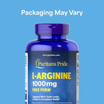 Puritan's Pride L-Arginine dietary supplement label details