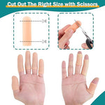 MoHern thumb guards showing two different custom sizes side by side
