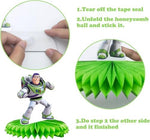 Back view of double sided Toy Story party centerpieces