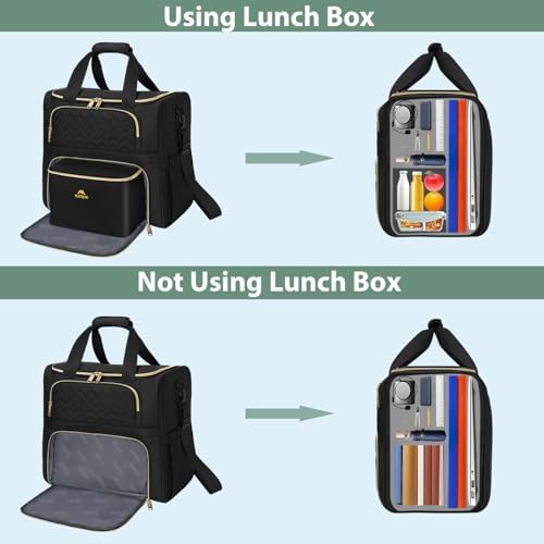 Interior layout of the MATEIN wheeled computer bag showcasing the 15.6 inch laptop sleeve.