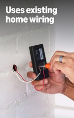 High definition 1080p camera lens detail on the Ring wired doorbell.