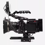 ZTIANFOTO FusionRig FX3 camera cage expansion module showcasing the isolated screen storage area with shock-absorbing foam.