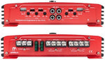 Crunch Powerzone series 1000 watts audio amplifier highlighting aluminum alloy heat sink layout.