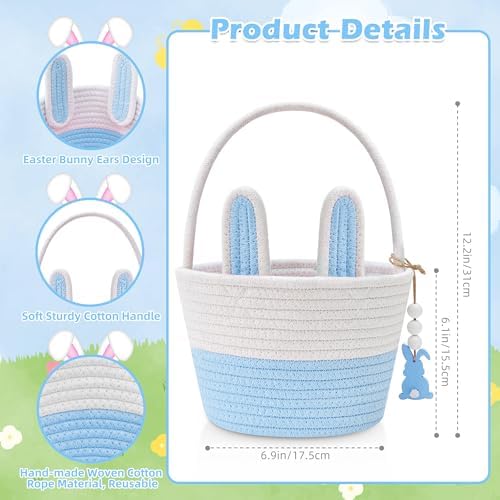 OIASKET infant gift bucket showing the soft texture and durable stitched handle construction.