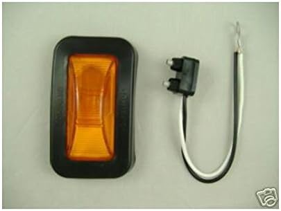 United Pacific incandescent amber truck clearance light kit with rubber grommet mount front view