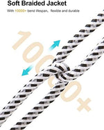 CableCreation 1.5ft male to male aux cable braided texture