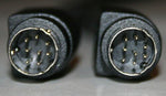 Close up of 8 pin DIN male connector for JVC subwoofer replacement