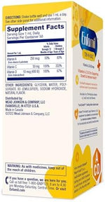 Enfamil Tri Vi Sol bottle label detailing nutrition facts