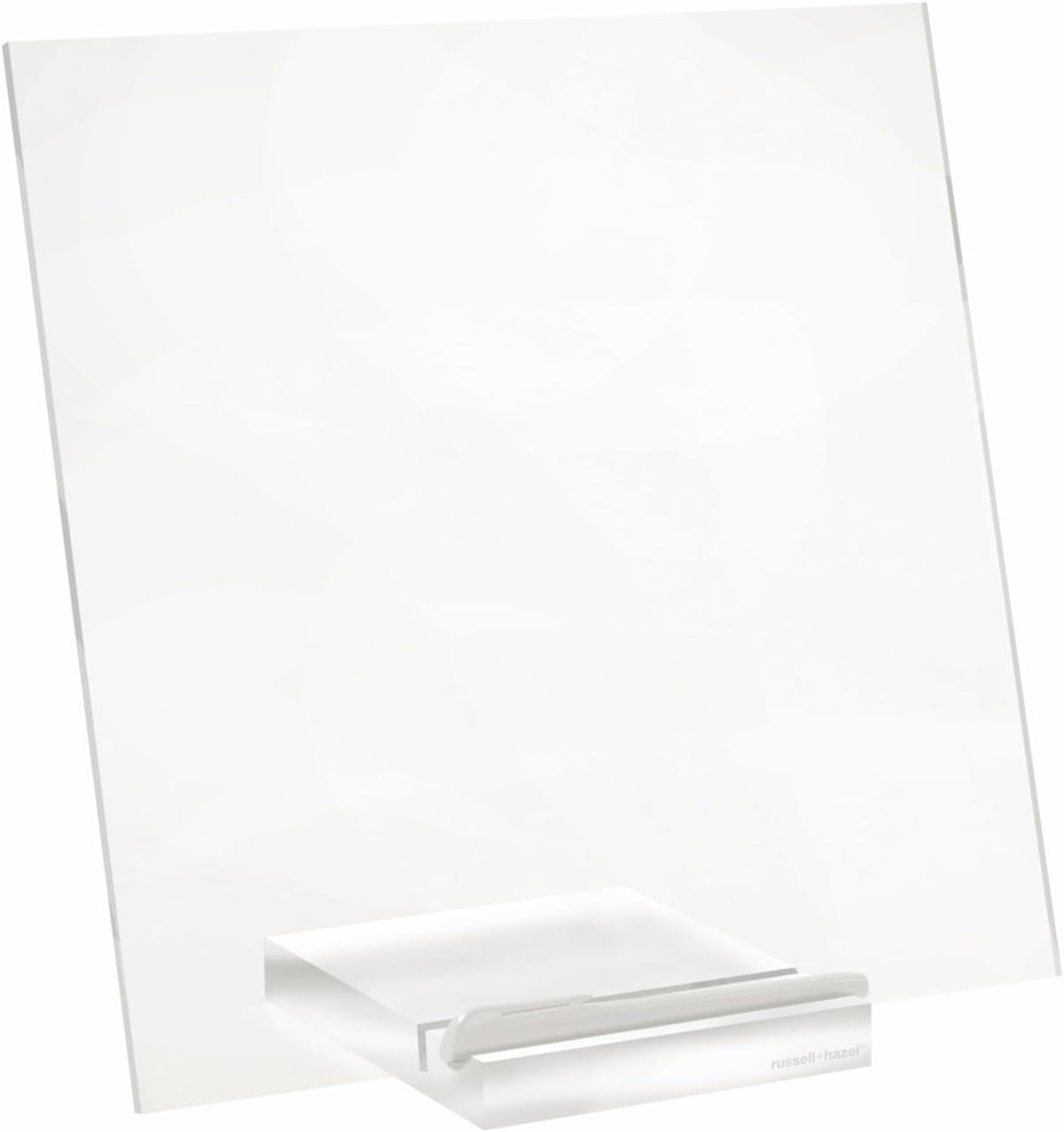 Russell+Hazel acrylic dry erase board front view desktop organizer