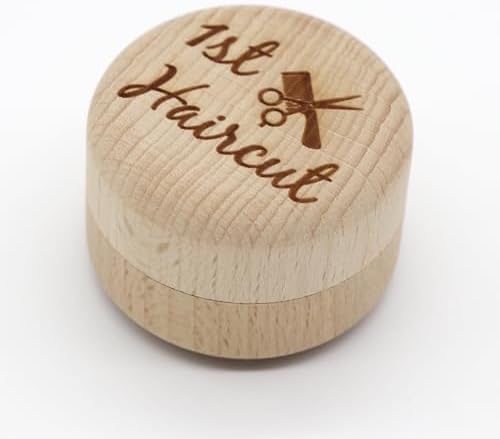 Personalized wooden haircut keepsake gift for new parents