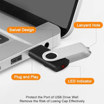 MECHEER flash storage drives arranged neatly to display the durable capless protection casing.