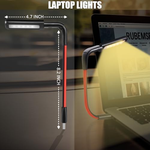 Glovion mini USB keyboard lamp showing stepless dimming levels from low to bright