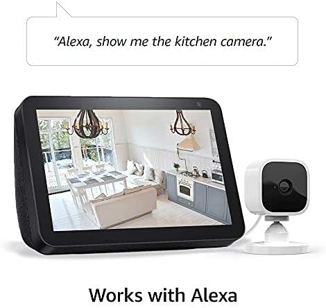 Smart home security setup featuring the Amazon Blink Mini 2 pack camera kit integrated with voice control options.