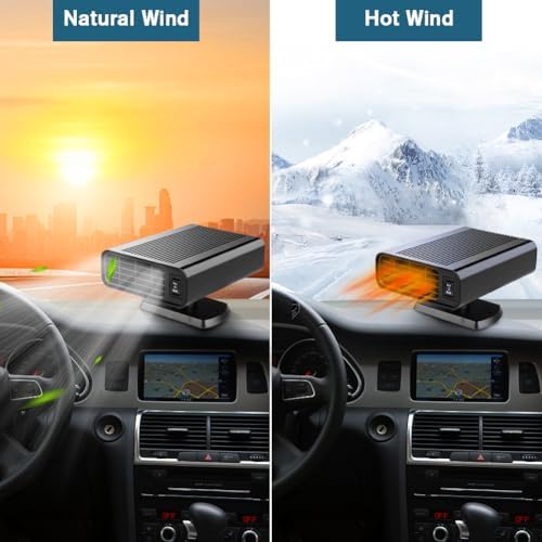 Newception multi functional 12 volt car climate control heater operating in winter conditions