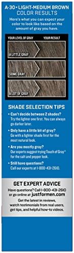 Top flap of the imported grooming box indicating shade number A-30 Light Medium Brown.