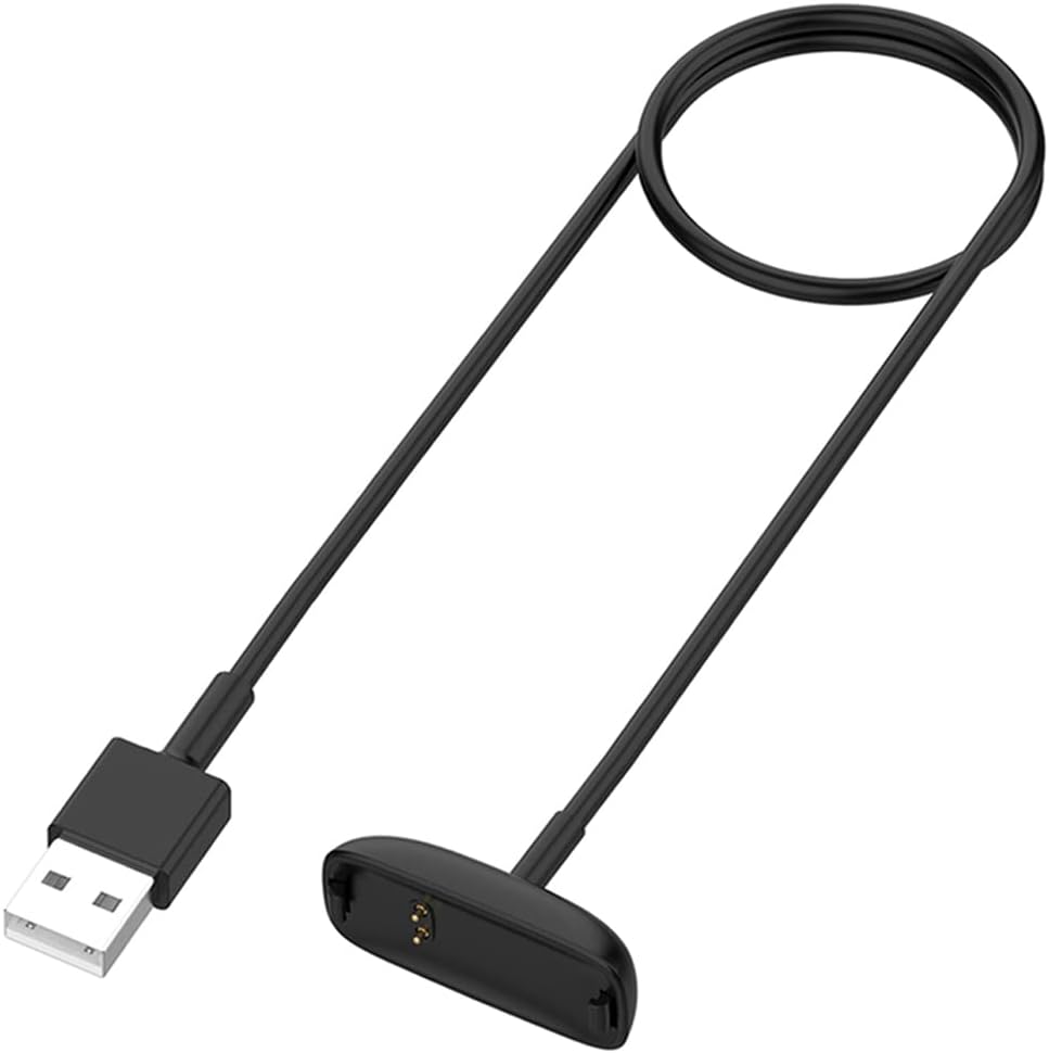 Emilydeals Fitbit Inspire 2 charging cable front view showing the USB connector and magnetic dock.