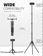Lamicall lightweight floor stand folded down compactly inside its black travel storage bag.