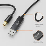 Full length shot of 6.6 feet Cubilux optical converter cable