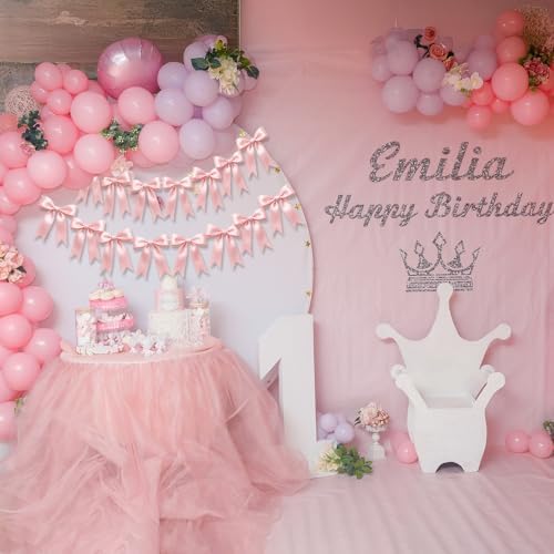 Eonsui bachelorette party decorations with double strands of assembled satin bows