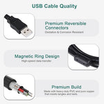 Replacement DMW-USBC1 cable demonstrating five feet of flexible cord length.
