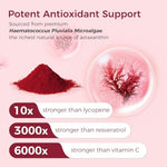 Plant based 12mg astaxanthin capsules by AiVital showcasing the two month supply duration