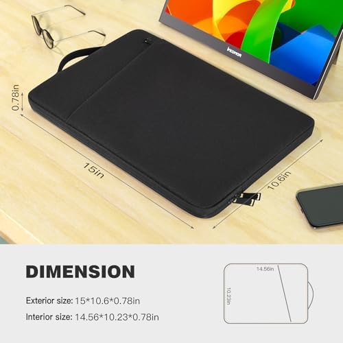 imComor laptop display bag waterproof canvas exterior close up