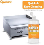 Griddle cleaning kit contents and usage demonstration