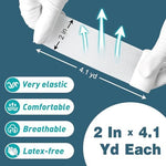 Premium elastic gauze roll being cut with scissors for wound care.