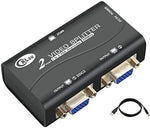 CKLau dual monitor SVGA video splitter showing twin output ports for screen duplication