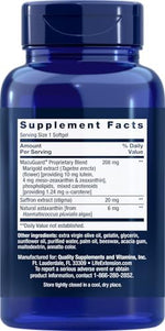 Life Extension MacuGuard supplement facts and ingredient label