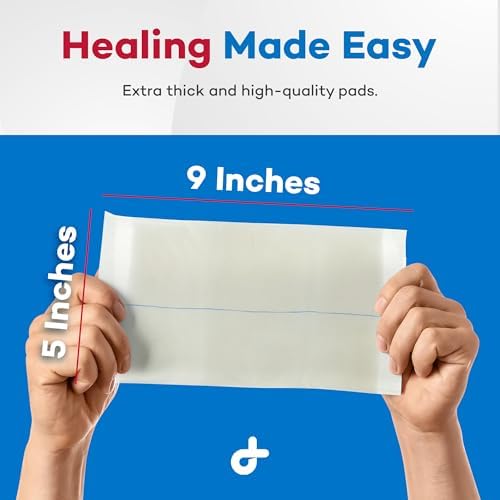 Dealmed sterile dressings package contents showing twenty individually wrapped medical pads.