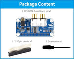 UeeKKoo stereo audio expansion board with clear component markings for electronic hobbyists