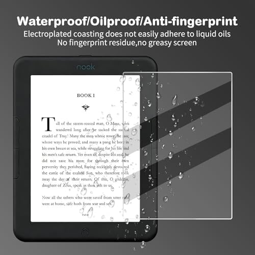 Close up of nano matte PET film texture for eReader
