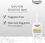 Side profile of Eucerin Daily Protection four fluid ounce bottle
