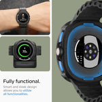 Flexible thermoplastic polyurethane watch bumper showing scratch resistant raised bezel design