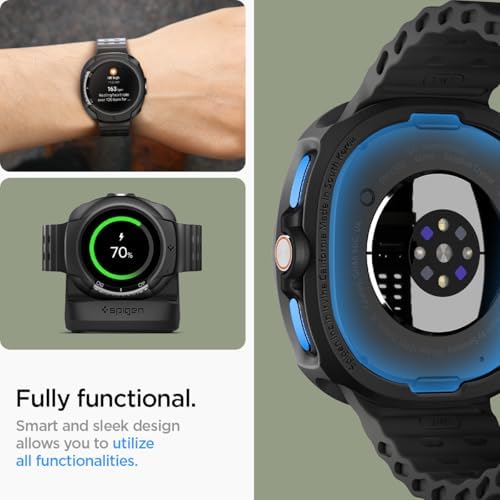 Flexible thermoplastic polyurethane watch bumper showing scratch resistant raised bezel design
