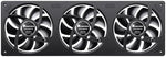 Angled view of Jonsbo black case fan highlighting the thousand layer mirror illusion