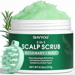 Shvyog Rosemary Scalp Scrub with silicone massager front view