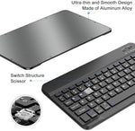 The slim and lightweight keyboard detached completely from the protective folio case cover.