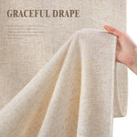 Full display of the seventy-two by seventy-two inch farmhouse bath curtain set