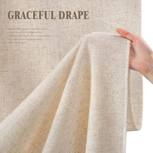 Full display of the seventy-two by seventy-two inch farmhouse bath curtain set