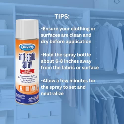 Clear non sticky anti static fabric spray to prevent dust accumulation on drapes