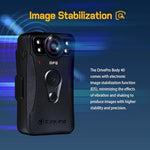 Transcend DrivePro Body 40 complete retail box packaging showing included charging cables and uniform attachment accessories.