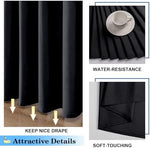 Opaque light filtering privacy fabric curtain inside modern apartment restroom