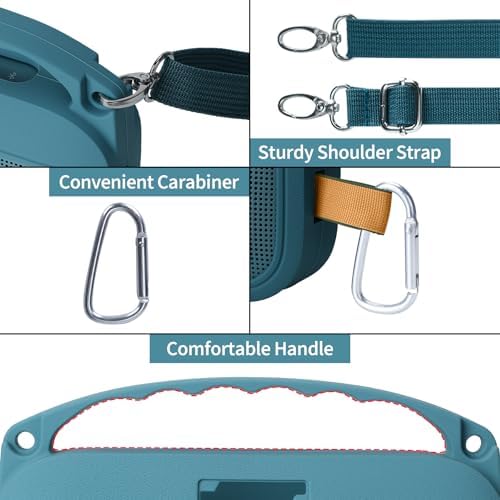 Peyyargo portable speaker cover bundle showing the detachable quick release shoulder strap extended