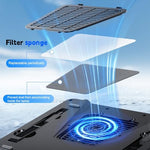IETS GT600 accessory layout focusing on the integrated three port USB hub and independent power input ports