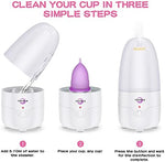 Compact portable menstrual cup wash kit for travel and home storage