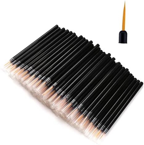 Zarivy disposable eyeliner makeup brushes 100 pack front view showcasing individual protective covers