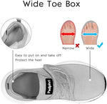 Bottom view of the slip resistant rubber outsole for elderly safety